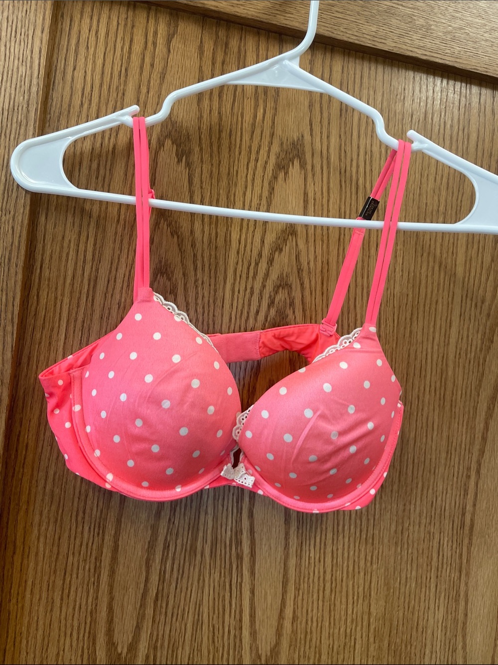 Victoria's Secret Pink Polka Dot Push-Up Bra